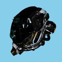 Damaged helmet rendered with XSeen