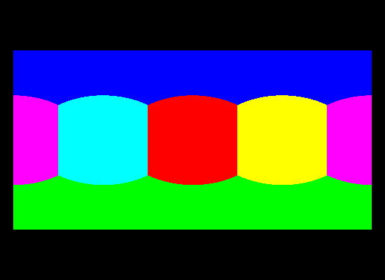 Equirectangle format of full color environment map