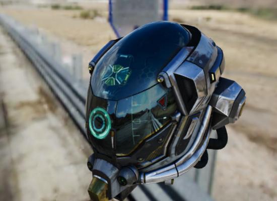 Full IBL of Damaged Helmet in Nevada Desert